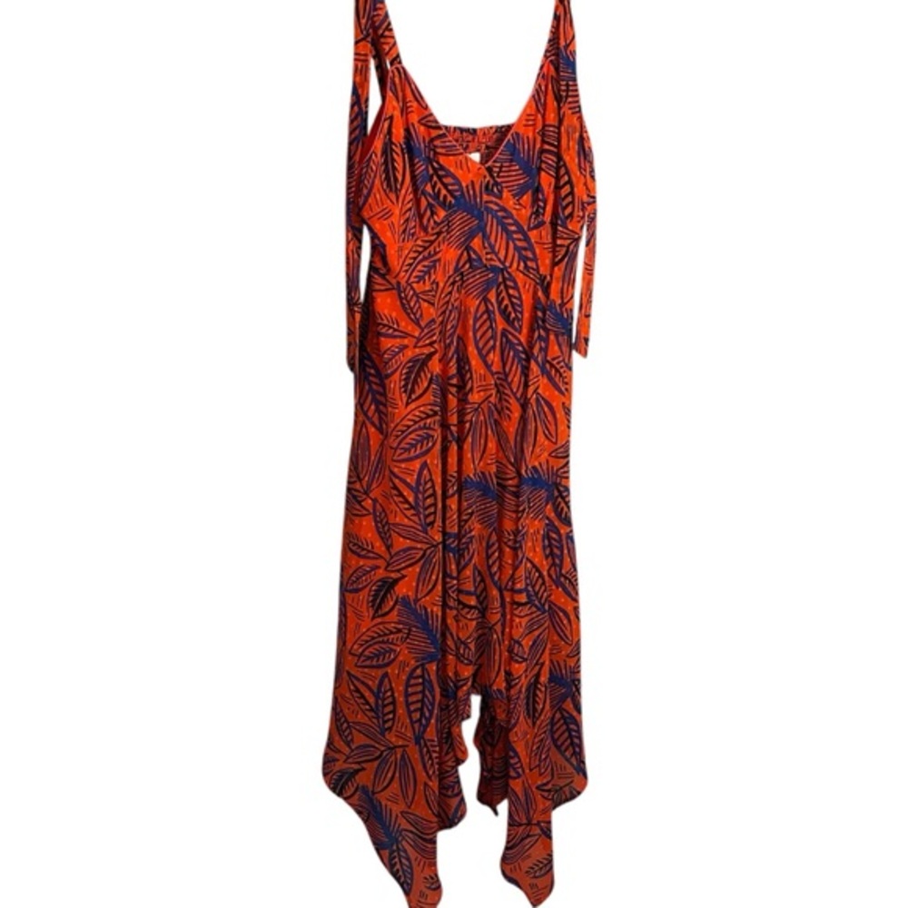 ALEXIS Target Women's High Low‎ Red Plunge Sleeveless Paisley Cocktail Dress. S.